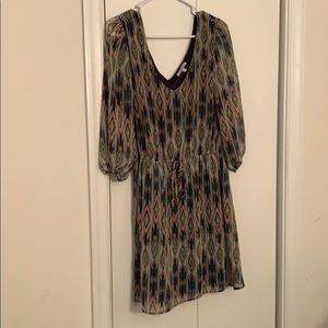 Multicolored long sleeve dress